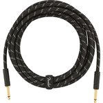 FENDER - DELUXE INSTRUMENT CABLE - Black TWEED - 15ft